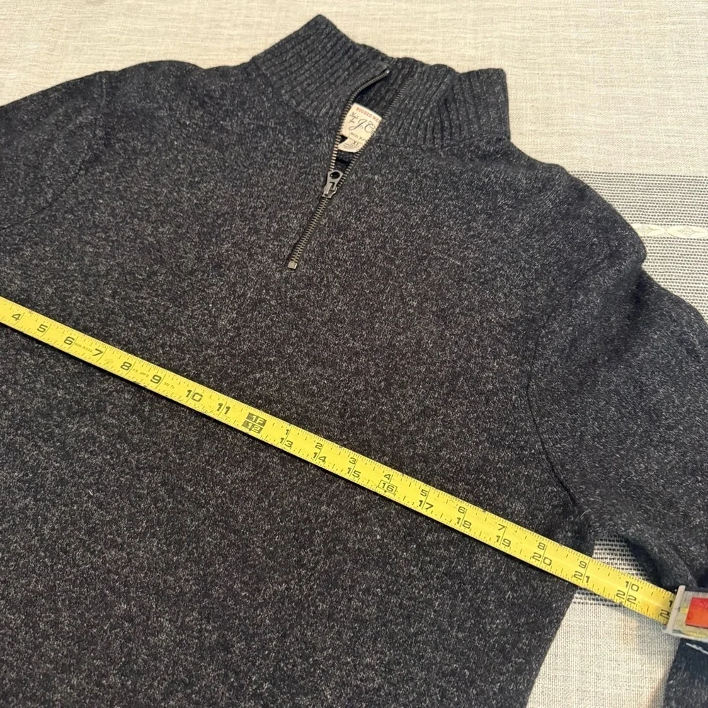 J.Crew Gray‎ merino Wool Blend Sweater with Zipper